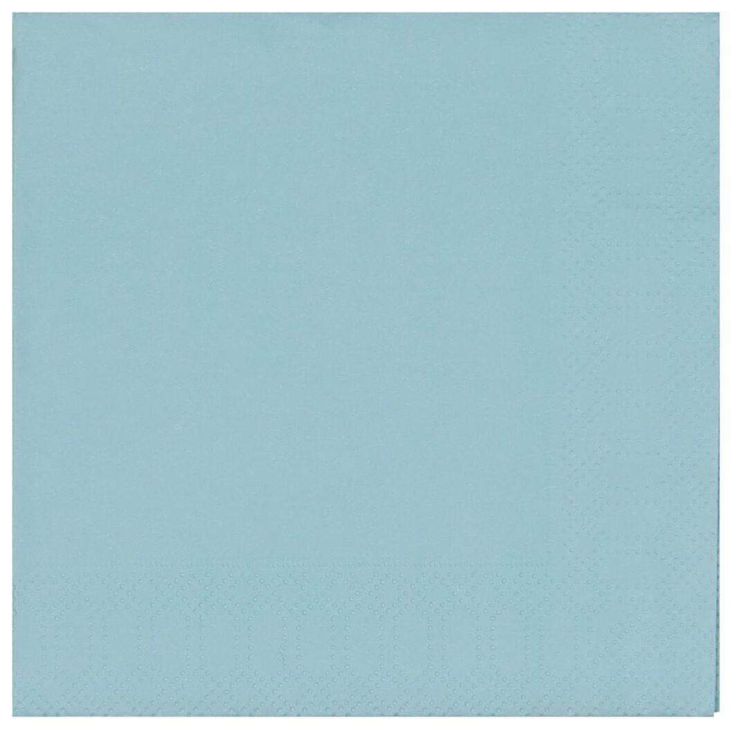 20er-Pack Servietten, 24 x 24 cm, Papier, blau - 14200281 - HEMA