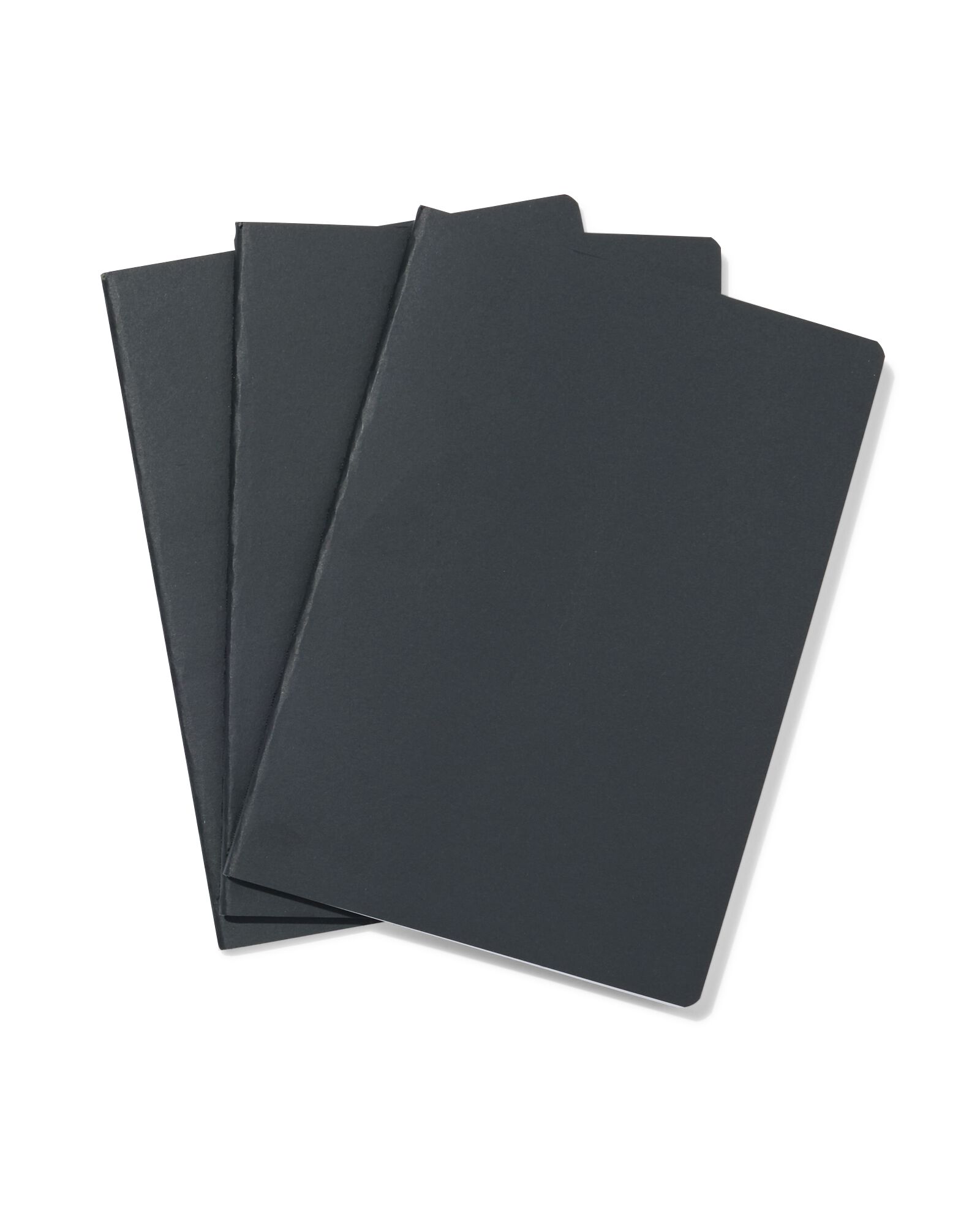 3 cahiers A5 lign&eacute;s noir - 14122249 - HEMA