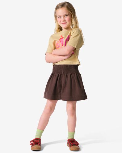 kindershort jersey donkerbruin donkerbruin - 30849716DARKBROWN - HEMA
