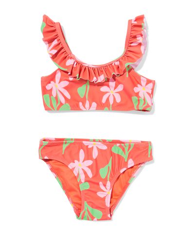 Kinderbikini Blumen korallfarben - 22250280CORAL - HEMA