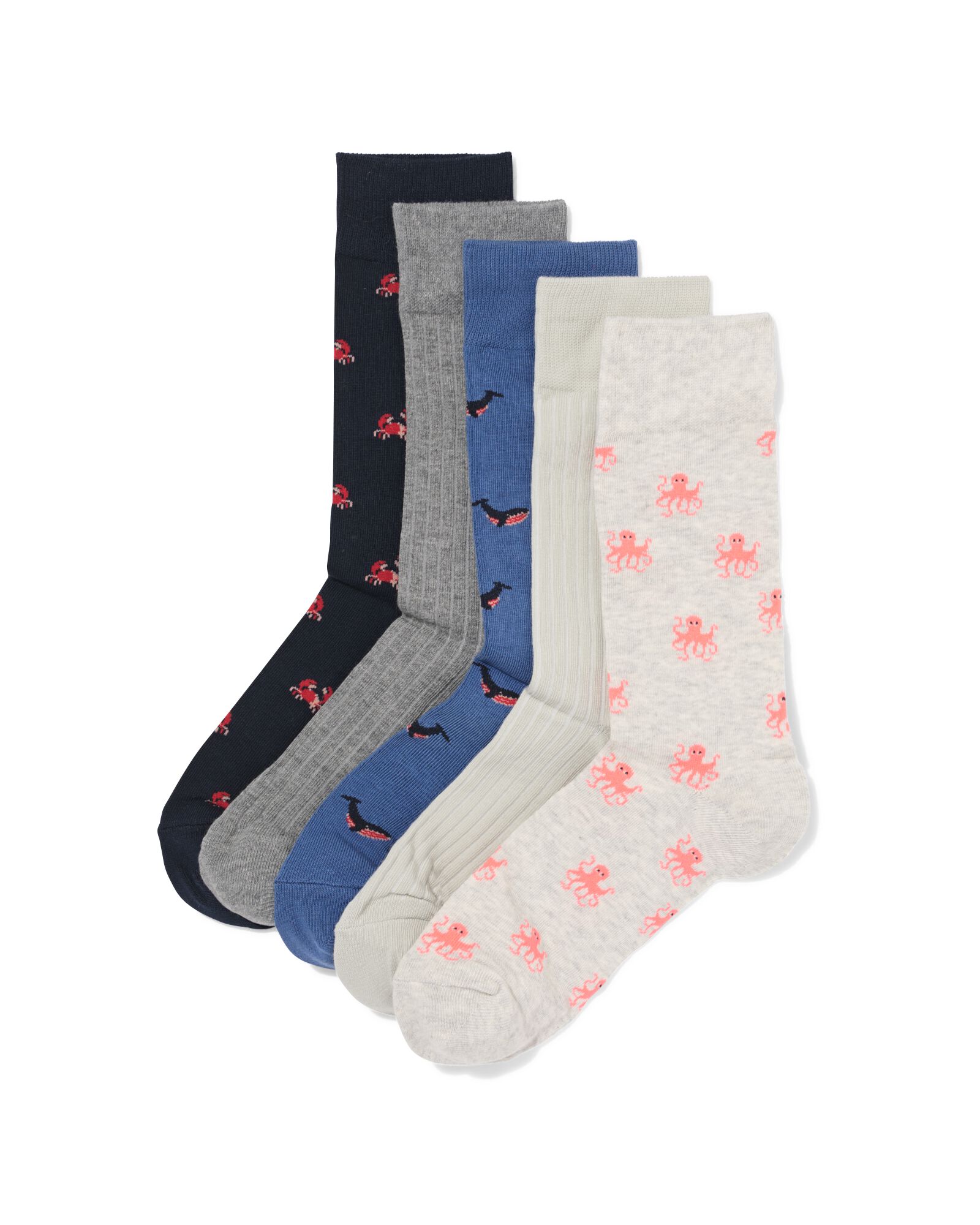 Herrensocken Meerestiere &ndash; 5 Paar dunkelgr&uuml;n dunkelgr&uuml;n - 4151010DARKGREEN - HEMA