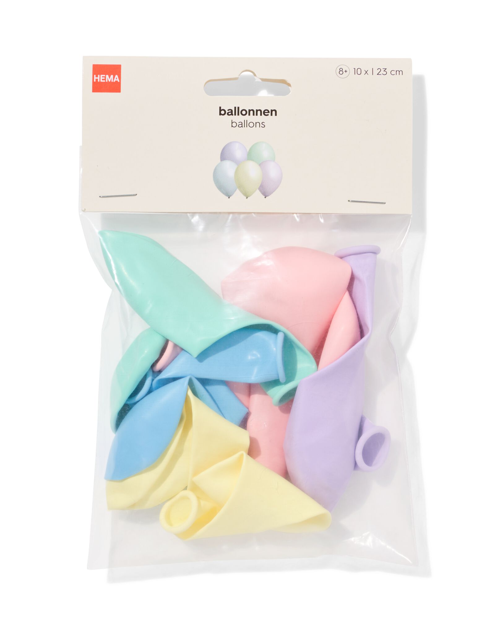 ballons 23 cm pastel - lot de 10 - 14260092 - HEMA