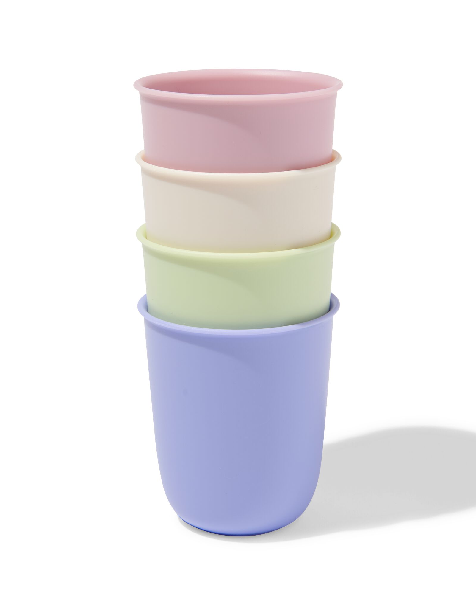 gobelets 280 ml plastique pastel - 4 pi&egrave;ces - 80650226 - HEMA