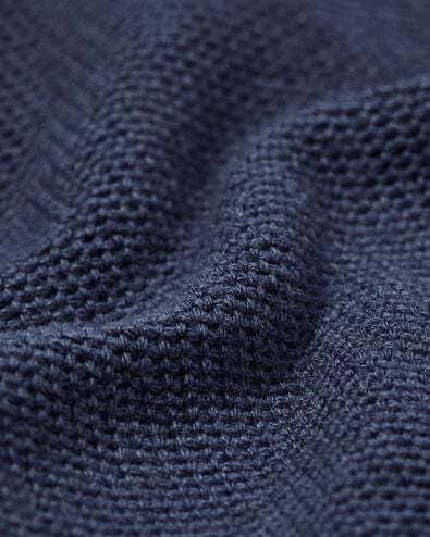 herenpolo Kris structuur donkerblauw donkerblauw - 2189140DARKBLUE - HEMA