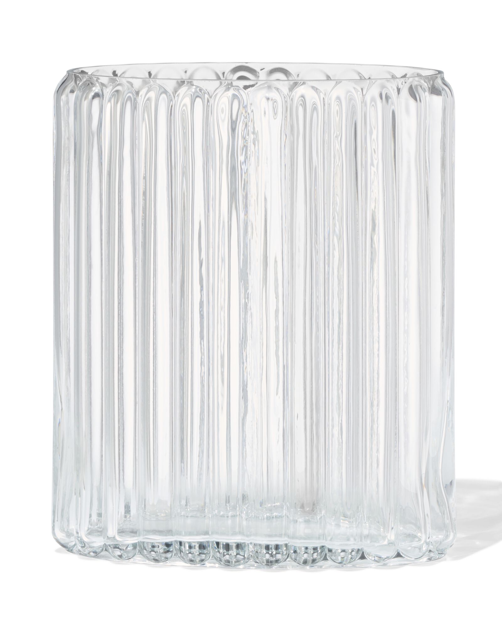 vaas ⌀20x28cm glas ovaal transparant - 13325070 - HEMA