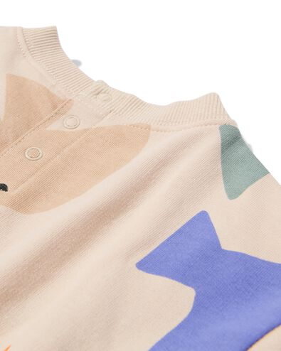 baby T-shirt vogels ecru - 33126670ECRU - HEMA