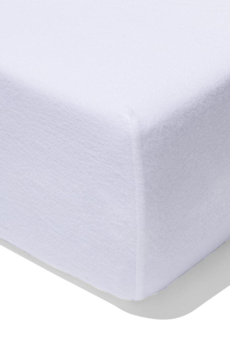 drap-housse molleton boxspring 140x200 coton/stretch blanc blanc 140 x 200 - 5120064 - HEMA