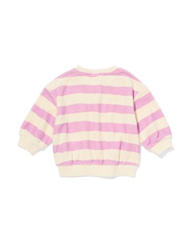 Babypullover aus Frottee, gestreift violett violett - 33077470PURPLE - HEMA