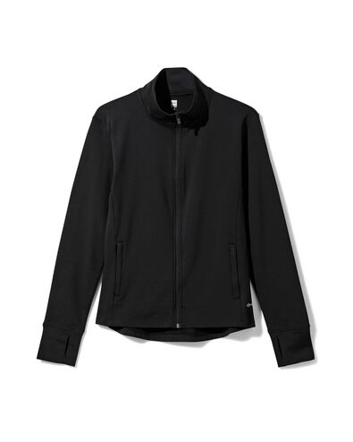 Damen-Trainingsjacke Fleece schwarz - 36000002BLACK - HEMA