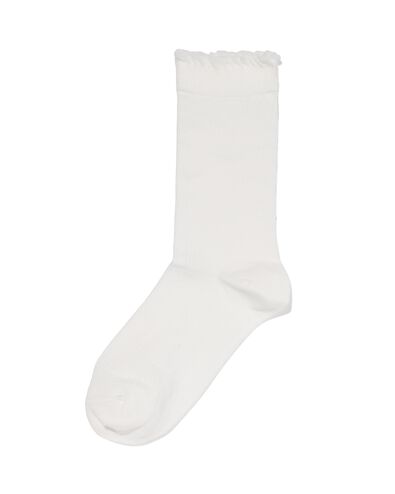 chaussettes femme c&ocirc;tel&eacute;es  beige 39/42 - 4280872 - HEMA