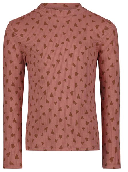 Kinder-Shirt, gerippt rosa rosa - 1000028365 - HEMA
