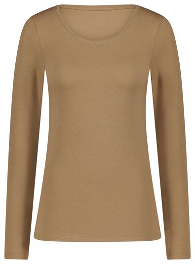 Damen-Basic-Shirt karamell - 1000026764 - HEMA