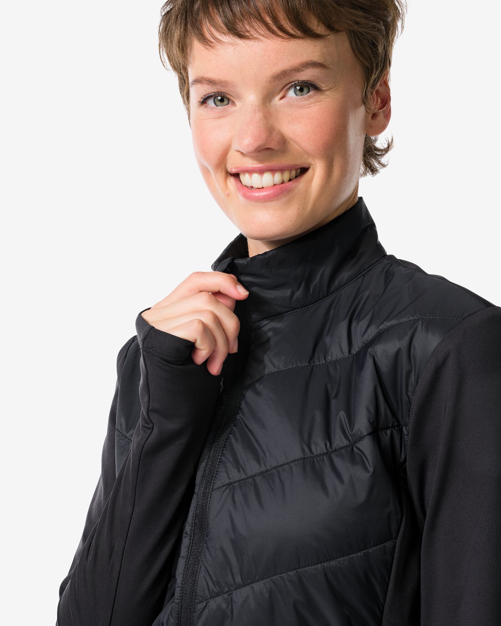 dames trainingsjack  zwart zwart - 36010334BLACK - HEMA