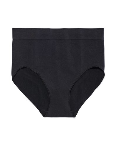 dames tailleslip naadloos micro zwart zwart - 1000002026 - HEMA