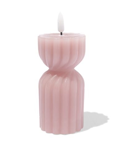 bougie forme led ⌀6,2x15cm diabolo nervur&eacute;e naturelle - 13550170 - HEMA