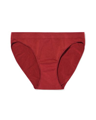 Damenslip nahtlos aus Mikrofaser dunkelrot dunkelrot - 19601514DARKRED - HEMA