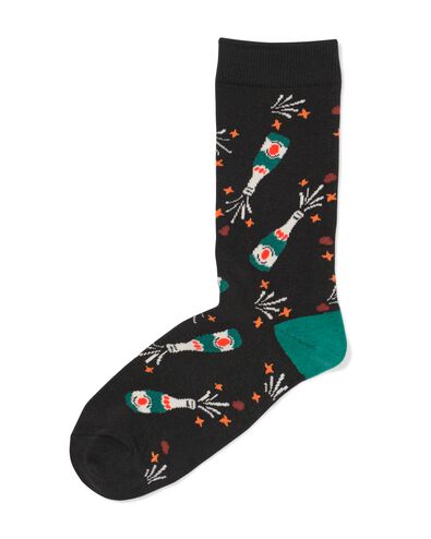 chaussettes pour adultes 'make it pop' noir noir - 4100350BLACK - HEMA