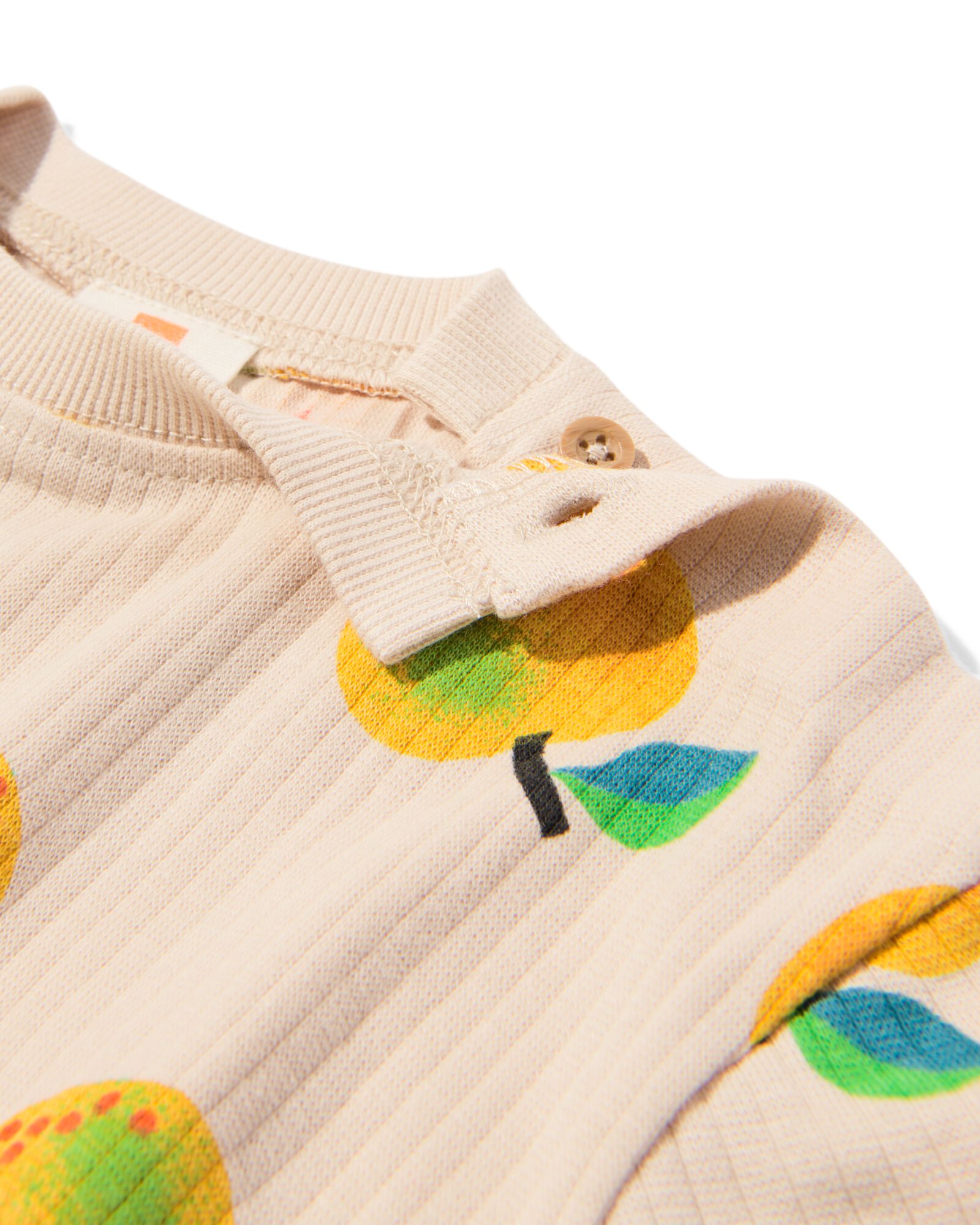 baby T-shirt rib  ecru - 33155670ECRU - HEMA