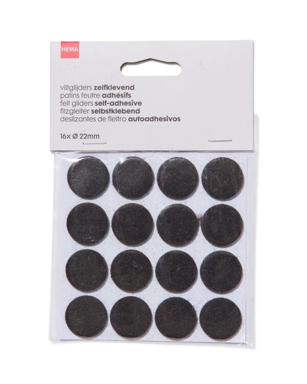 lot de 16 patins en feutre autocollant - 81040070 - HEMA