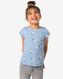 kinder t-shirt met ribbels blauw 122/128 - 30836237 - HEMA