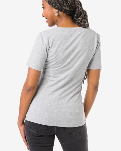t-shirt femme slim fit col rond gris clair gris clair - 36300380LIGHTGREY - HEMA