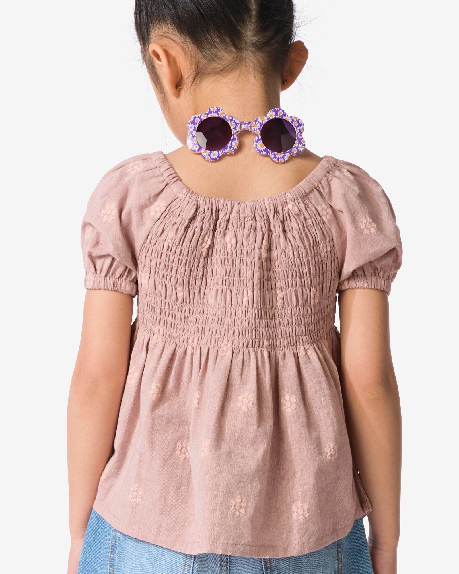 chemisier enfant fleurs vieux rose vieux rose - 30866027OLDPINK - HEMA