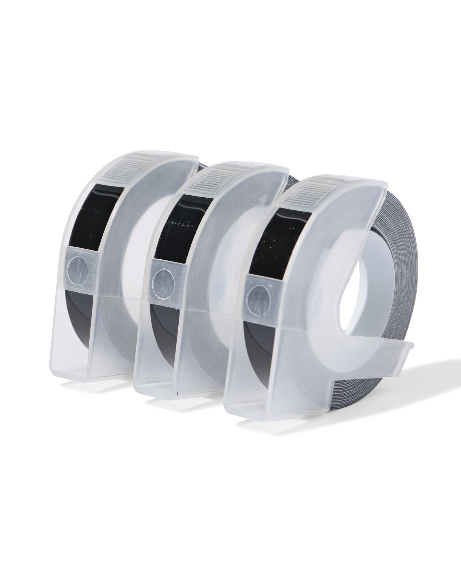 navulset labelmaker tape 9mmx3m zwart -  3 stuks - 14830210 - HEMA