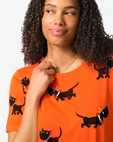 Takkie dames T-shirt jersey Koningsdag oranje oranje - 36208740ORANGE - HEMA