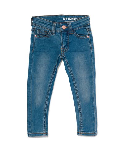 kinder jeans skinny fit middenblauw middenblauw - 1000028233 - HEMA