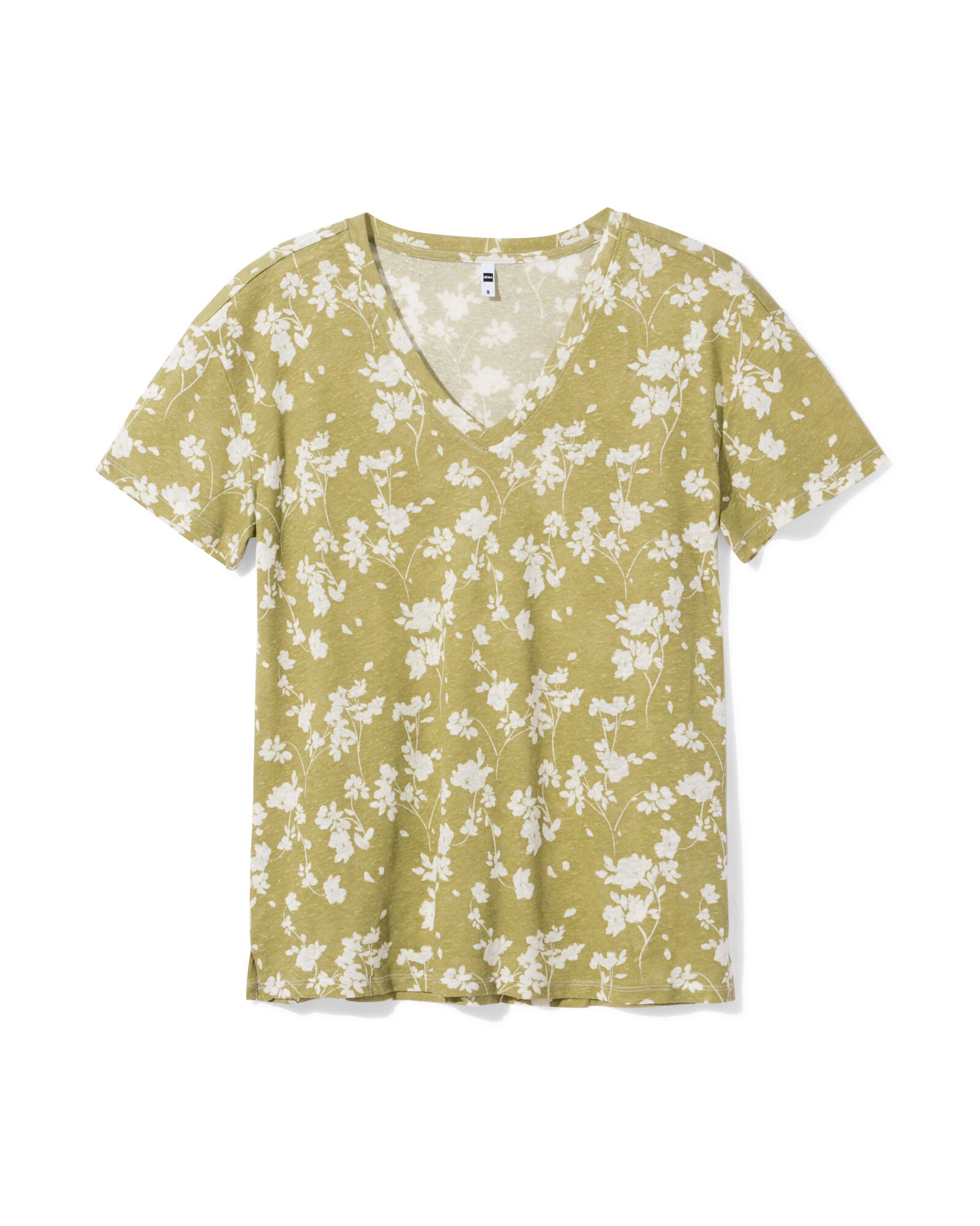 t-shirt femme Evie fleurs vert vert - 36211940GREEN - HEMA