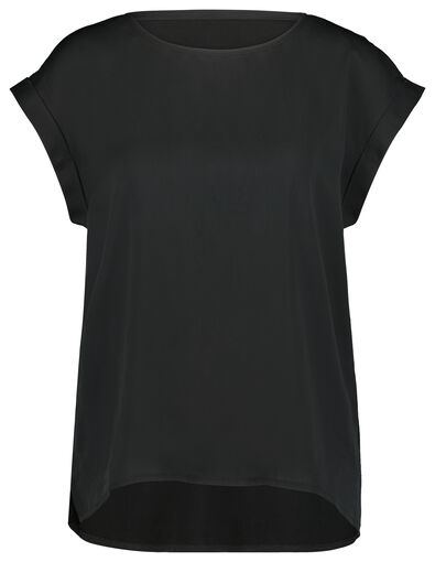 Damen-T-Shirt schwarz S - 36324081 - HEMA