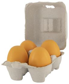 eieren hout - 4 stuks - 15130057 - HEMA