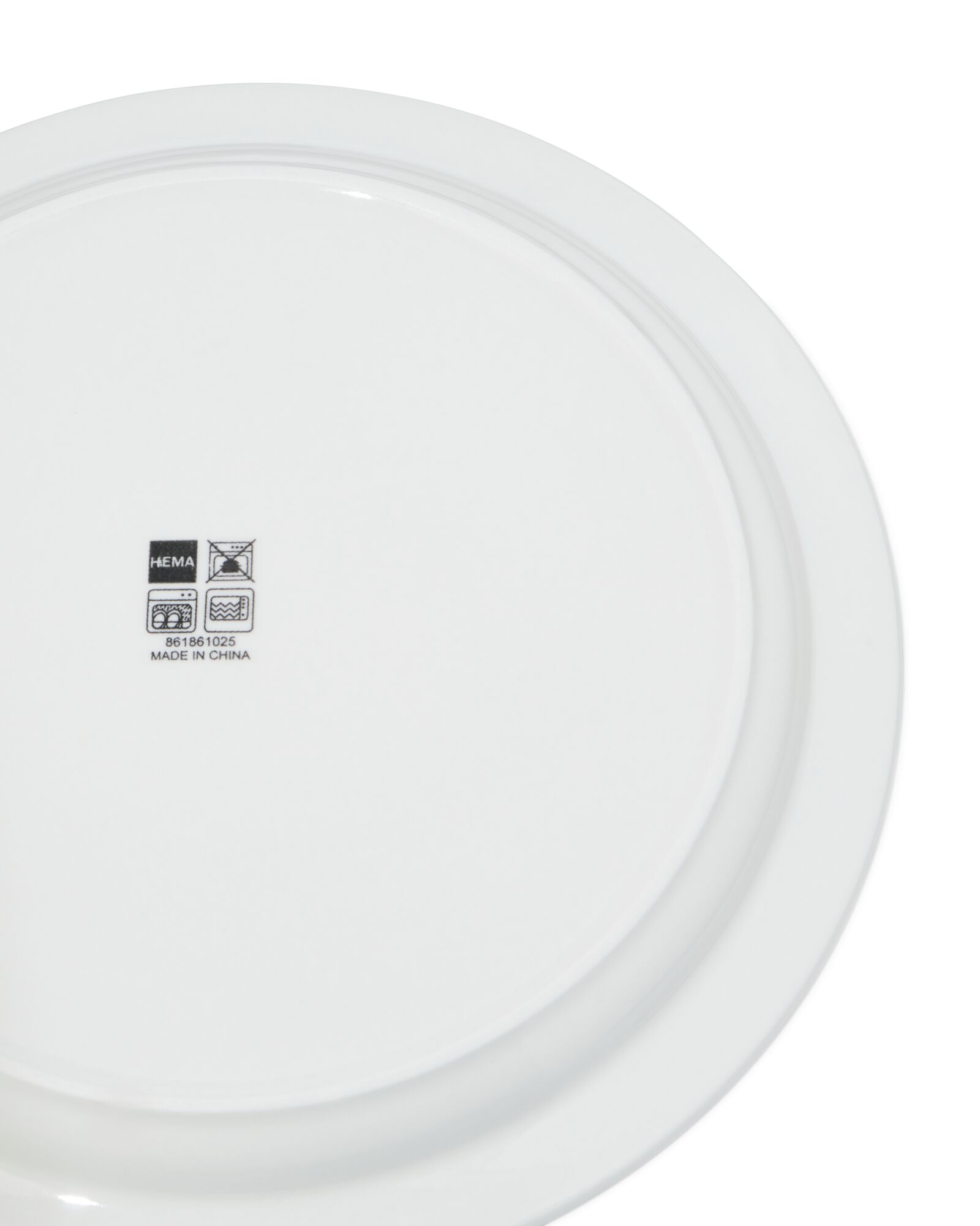 assiette plate &Oslash;26cm usage quotidien porcelaine blanche - 4 pi&egrave;ces - 9650330 - HEMA