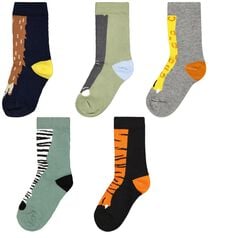5er-Pack Kinder-Socken, Animal bunt bunt - 1000026521 - HEMA