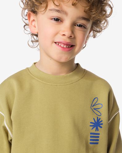 Kindersweater, Grafikdruck olivgr&uuml;n olivgr&uuml;n - 30711403OLIVE - HEMA