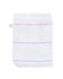 gant de toilette qualité épaisse blanche avec rayure lilas - 5254706 - HEMA