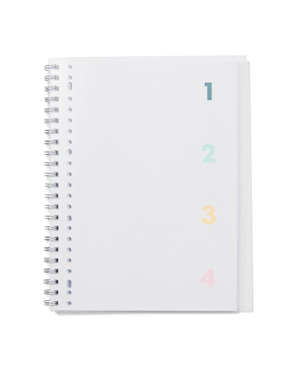 cahier &agrave; spirale 4-en-1 A4 lign&eacute; - 14100177 - HEMA