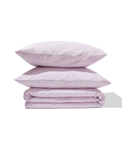 housse de couette en coton doux 200x200/220 lilas - 5790113 - HEMA