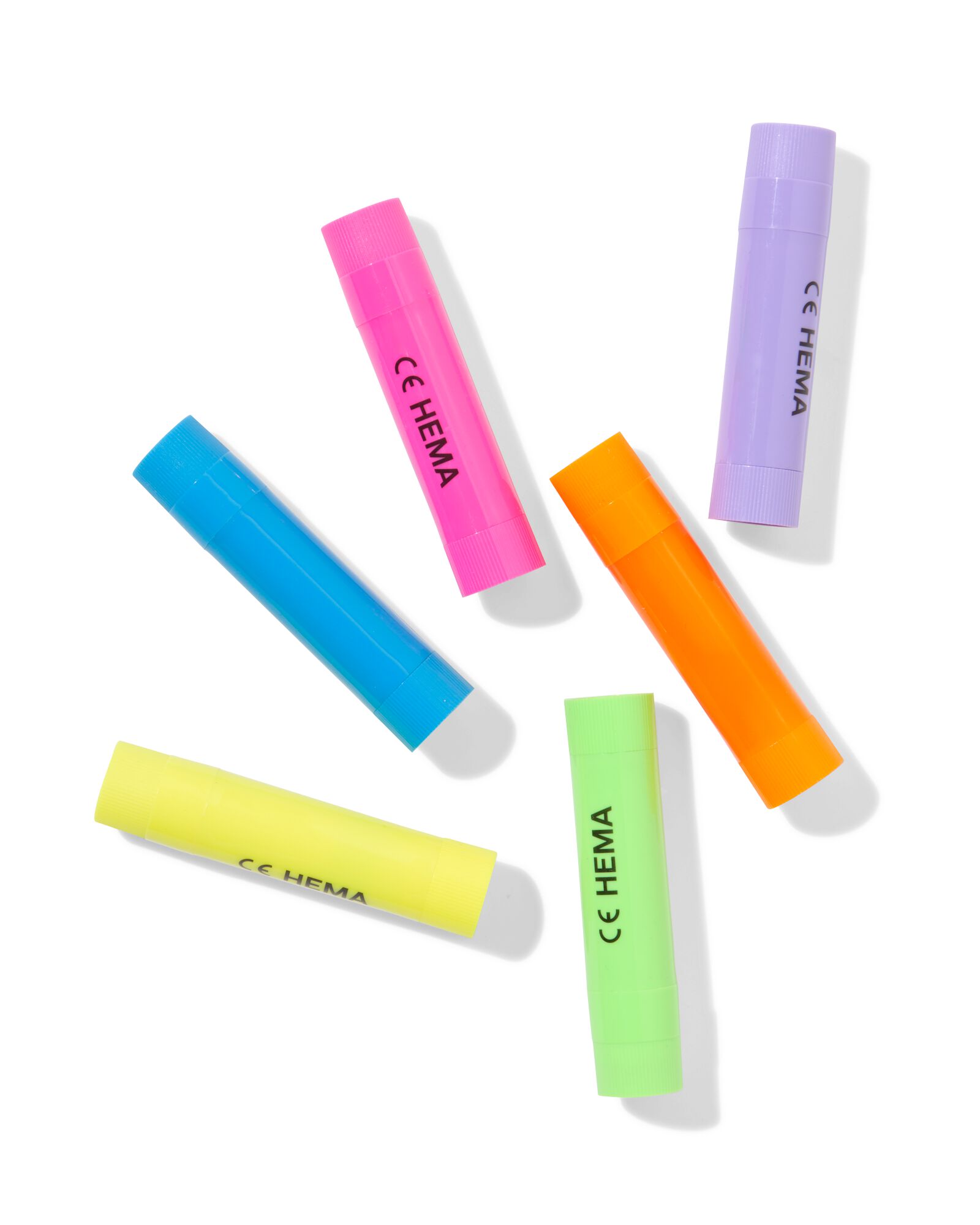 verfsticks neon - 6 stuks - 15900255 - HEMA