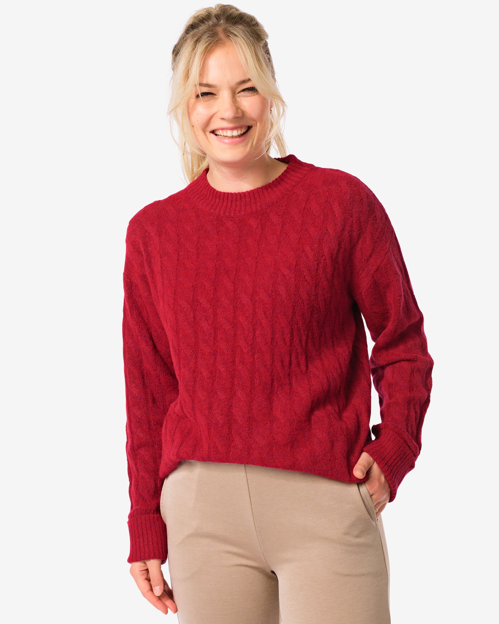 Damenpullover Vicky Feinstrick  rot - 36276160RED - HEMA