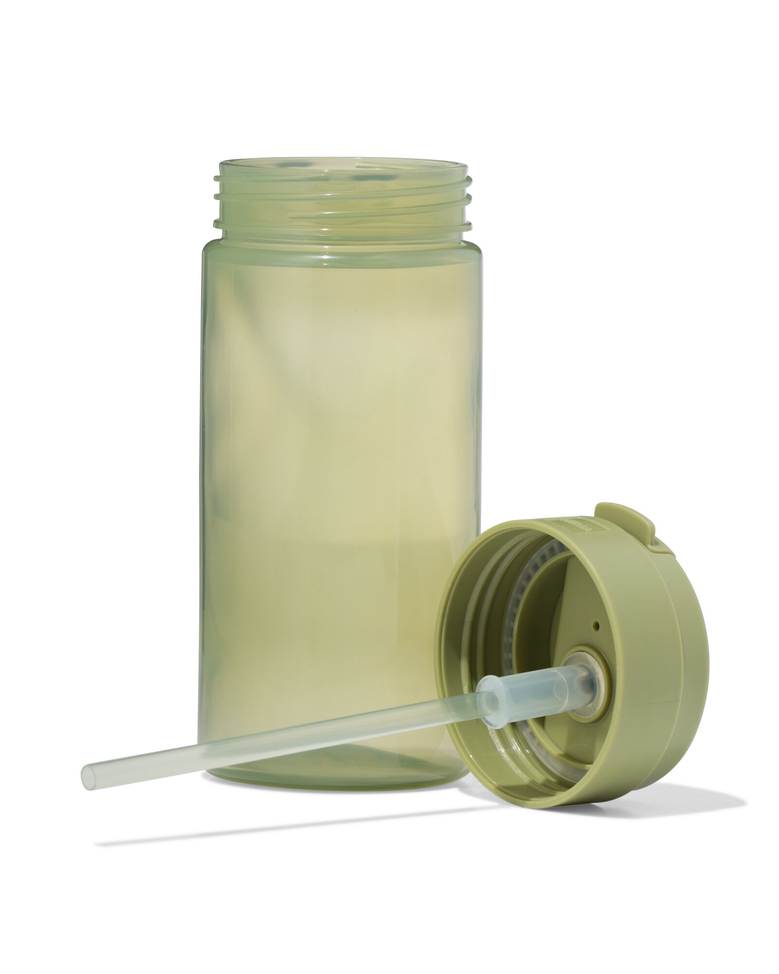 gobelet d'&eacute;cole avec paille 300 ml vert - 80650200 - HEMA