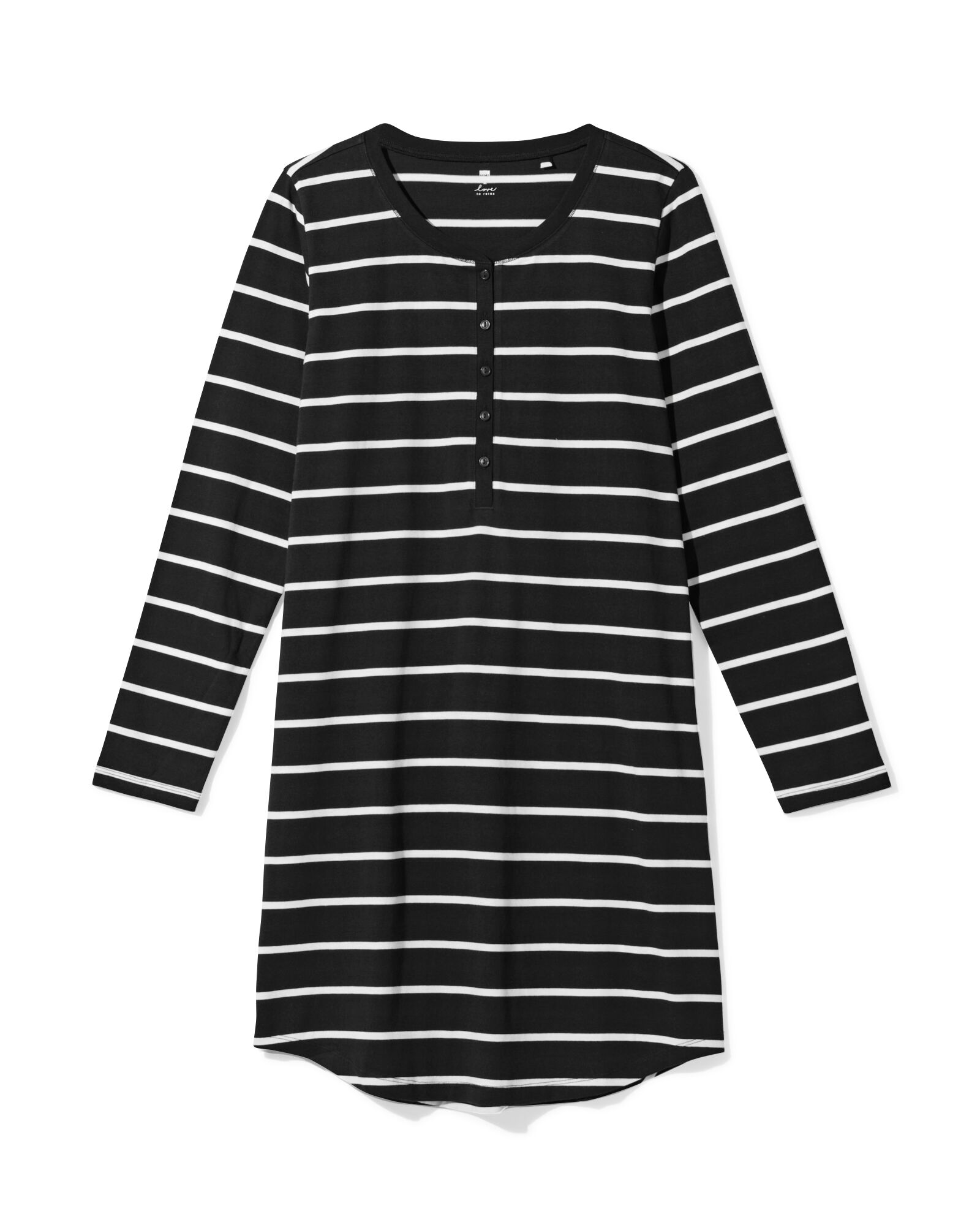 chemise de nuit femme rayures noir/blanc noir/blanc - 23407530BLACKWHITE - HEMA