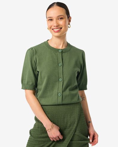 damesvest Rose groen - 36269575GREEN - HEMA