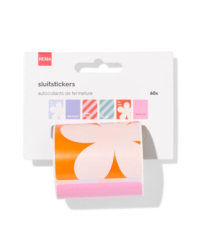 sluitstickers op rol print - 60 stuks - 14100151 - HEMA