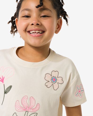 Kinder-T-Shirt, Jersey, gebl&uuml;mt ecru ecru - 30854047ECRU - HEMA