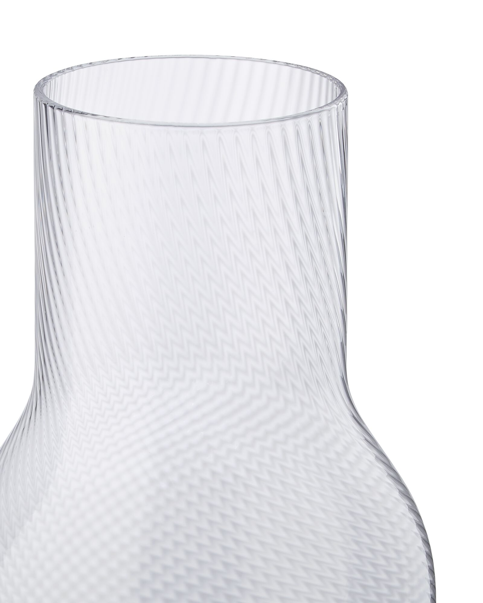 karaf 1.2L Bergen glas twist reli&euml;f - 9401151 - HEMA