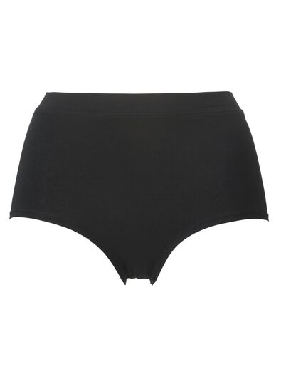 slip femme taille haute - real lasting cotton noir noir - 1000012259 - HEMA