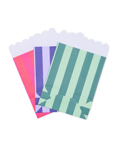 sacs cadeaux 17x26cm ray&eacute;s - lot de 3 - 14700553 - HEMA