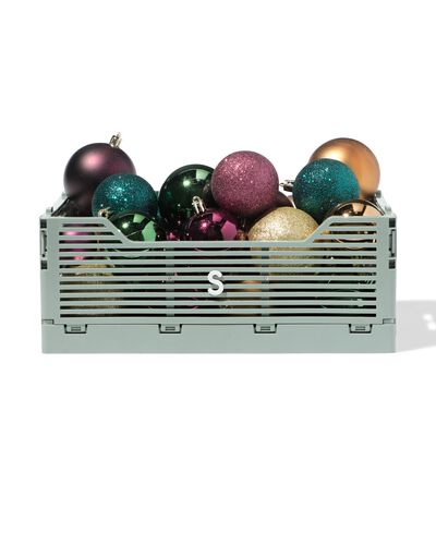 klapkrat letterbord recycled S mint mintgroen S  20 x 30 x 11,5 - 39811073 - HEMA