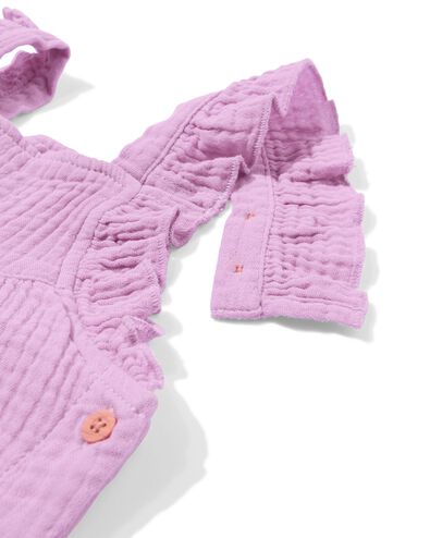 Newborn-Jumpsuit, Musselin violett - 33422820PURPLE - HEMA